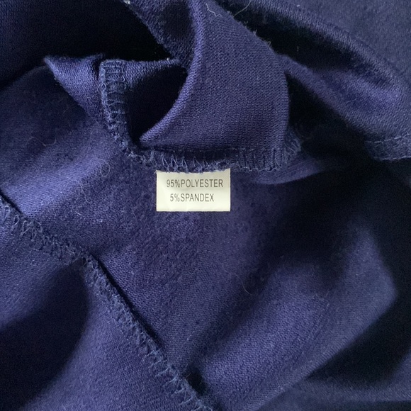Indigo blue trumpet pencil wiggle dress keyhole L - Picture 11 of 11